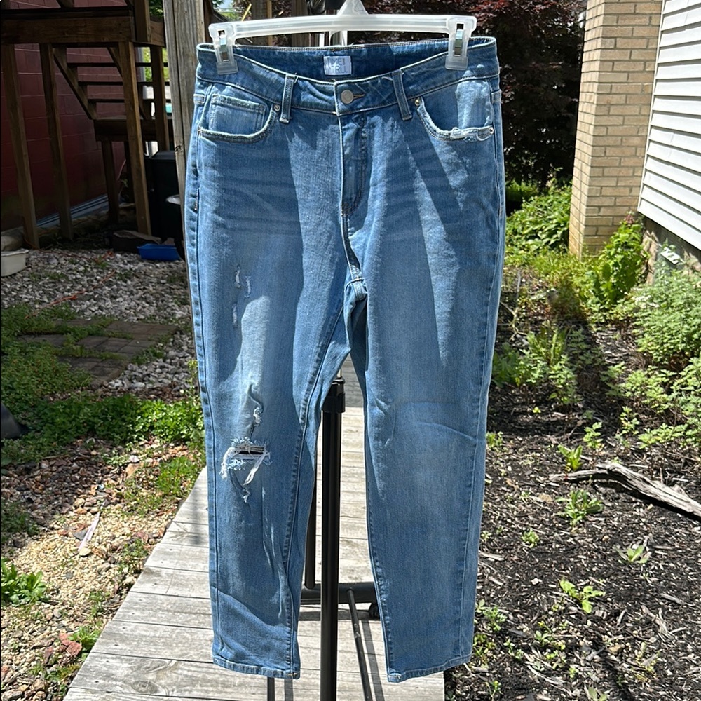 Stylish Blue Distressed Women’s Jeans
